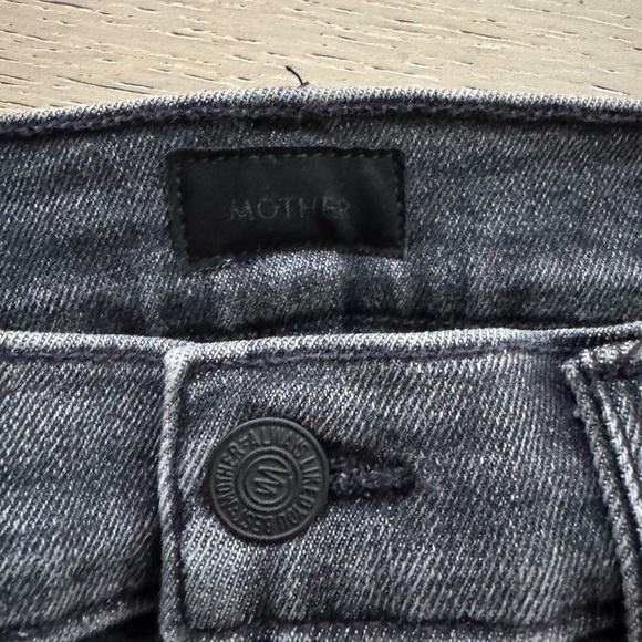 Mother The Midrise Rider Skimp I hate Snakes gray Black 26 jeans - Picture 9 of 14